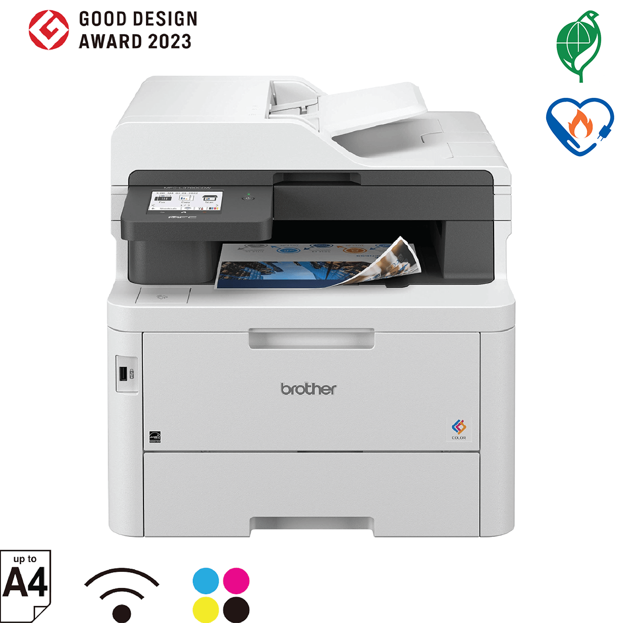 Brother MFC-L3780CDW 彩色雷射印表機 正視圖