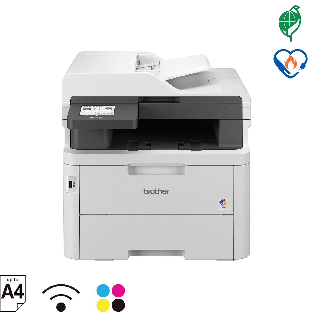 Brother MFC-L3760CDW 彩色雷射印表機 正視圖