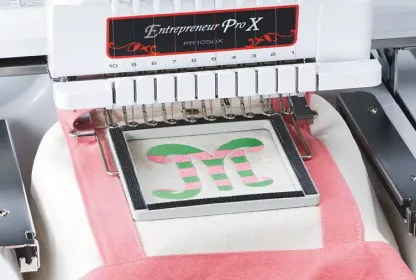 Frame scan for embroidery machine