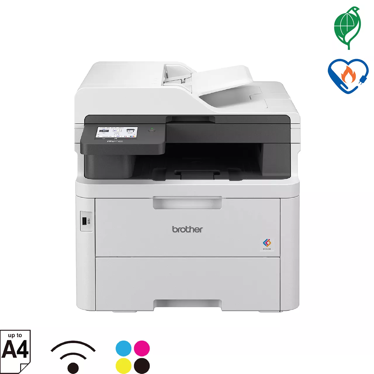 Brother MFC-L3760CDW 彩色雷射印表機 正視圖