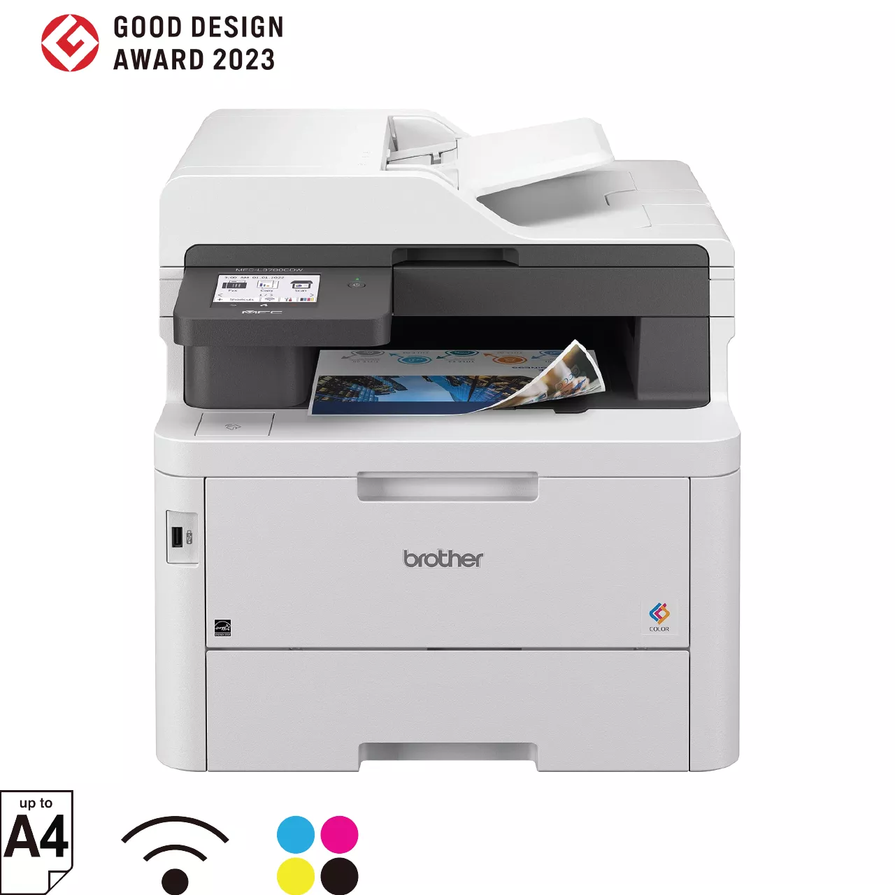 Brother MFC-L3780CDW 彩色雷射印表機 正視圖